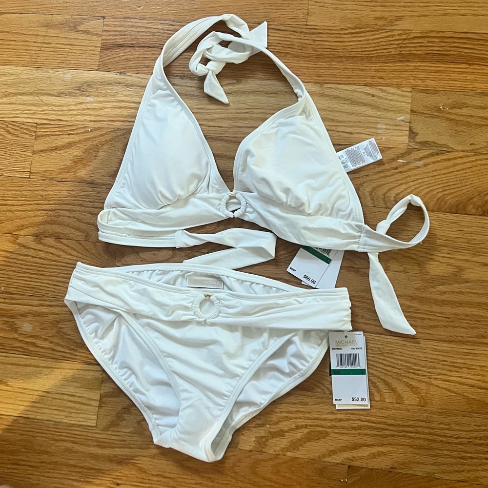 White Michael Kors bathing suit Two piece